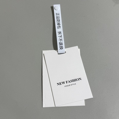 防盗扣防拆扣定做软胶pvc吊卡商标标签女装服装店衣服吊牌定制