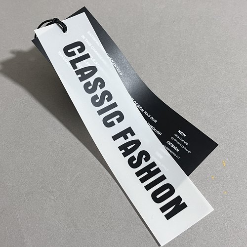 V3服装店衣服吊牌定制半透明PVC防水软胶男女装潮牌吊牌高级感