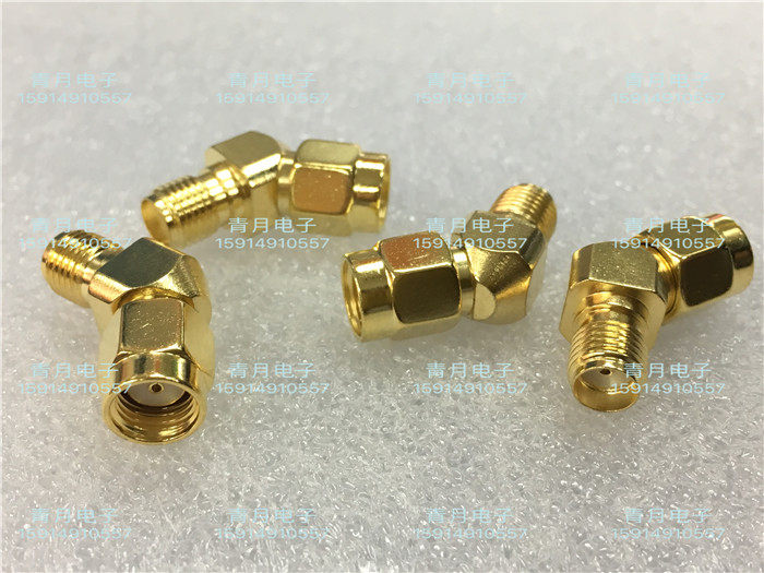 优质RPSMA-JKW135度SMA公转母双孔45&deg;天线WIFI图传FPV斜角转接头