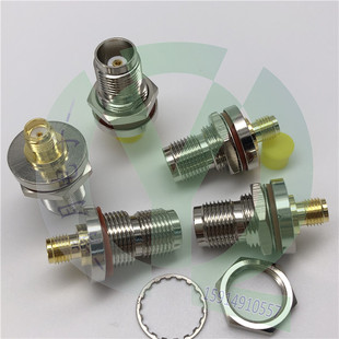 TNC母转SMA母防水圈螺母固定机箱面板射频同轴转接头 KKY TNC SMA