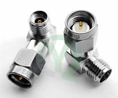 18G高频转接头SMA JKW SMA公转母90度直角弯头射频同轴连接器50欧