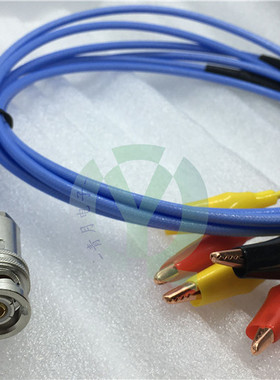 TRB三同轴BNC公头转三鱼夹加密屏蔽低噪音测试线TRX316镀银信号线