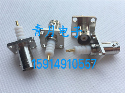 3000V高压BNC-KF母座带法兰盘固定面板3KV耐压BNC/Q9大方板焊板座