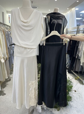 2026新款淡人时尚新中式国风高级感绝美时尚百搭米白色半身裙子女