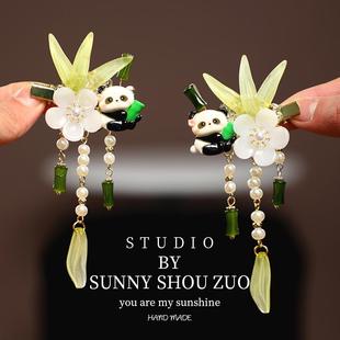 古风发饰儿童超仙可爱发夹女童汉服配饰国风花朵流苏古装头饰中秋