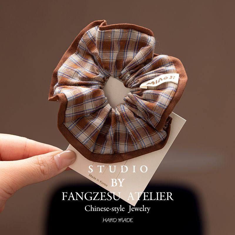 新款儿童深色格纹迷你小号大肠圈