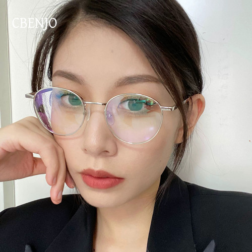 防蓝光圆框西本眼镜全框