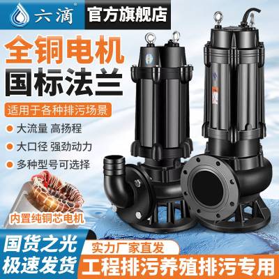 三相污水泵工程排污水搅匀JYWQ380V大功率高扬程泥浆农用潜水电泵