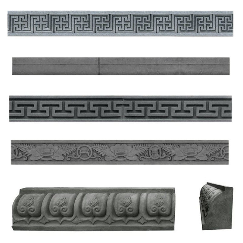 唐语砖雕中式仿古建材45x80青砖回纹线条照壁影壁墙门窗边框装饰