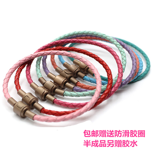 皮绳项链绳吊坠挂绳黑色绳金吊坠翡翠玉佩绳蜡绳男女红绳子钢丝绳