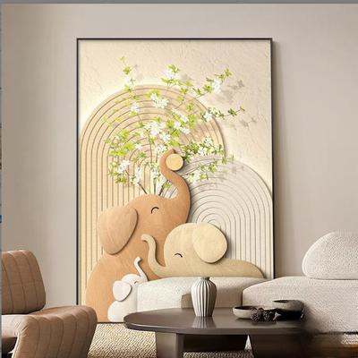 大象客厅，玄关定制装饰画简约