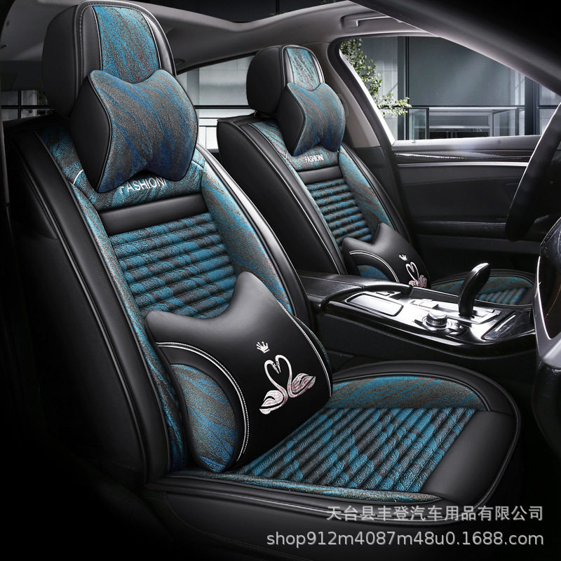 新款汽车座套全包围坐套四季亚麻布艺乔麦壳单座坐垫厂家代发