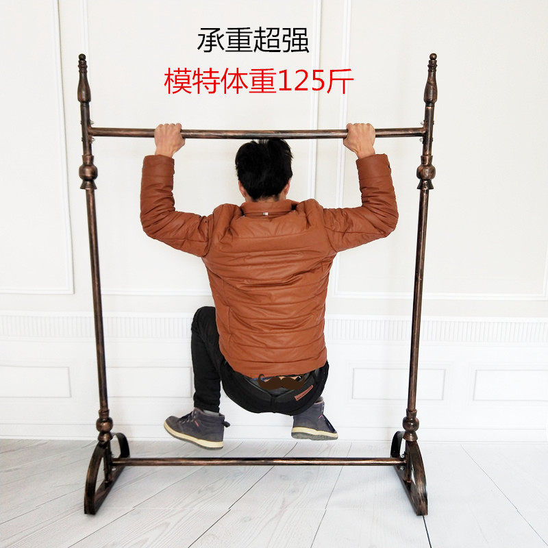 欧式落地挂衣架服装店铁艺展示架货架衣帽架架中岛架室内简易衣架
