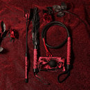 中国风绸缎系马鞭sp小圈实践工具皮拍套装 散鞭影视舞蹈道具皮鞭