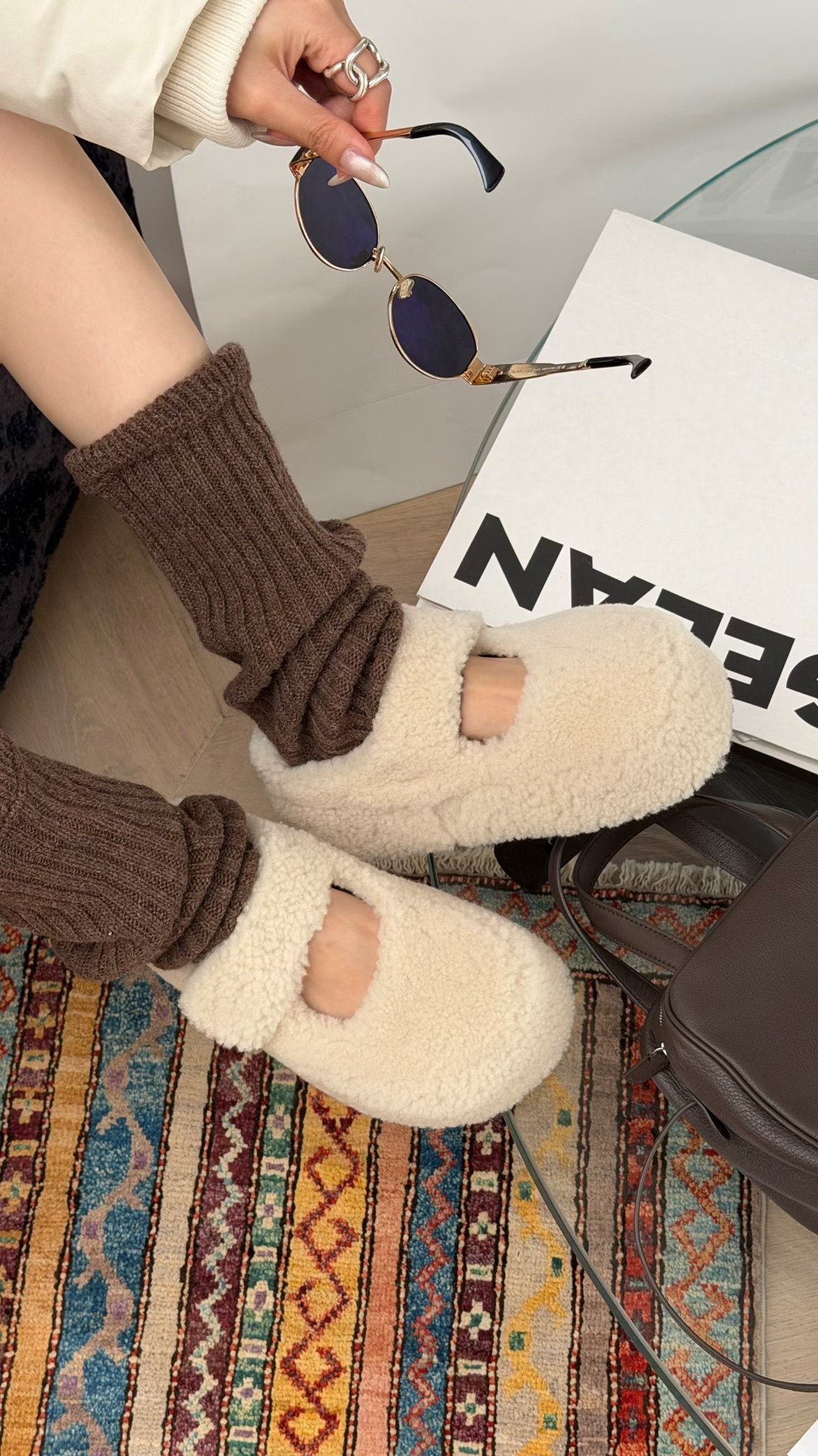 诗歌兰真皮女鞋2025冬季新款时尚百搭舒适厚底加绒保暖毛毛鞋棉鞋,女鞋,毛毛鞋,淘宝优惠券,粉丝福利购,淘宝优惠卷