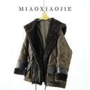 欧货鹅绒皮毛一体大翻领皮草羽绒服女中长款 高端保暖外套 宽松韩版