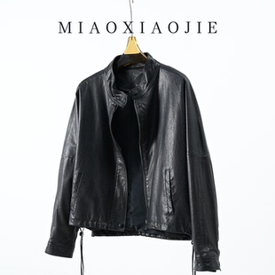 全植鞣高端小羊皮真皮皮衣女短款 小个子皮夹克外套 2026春秋新款