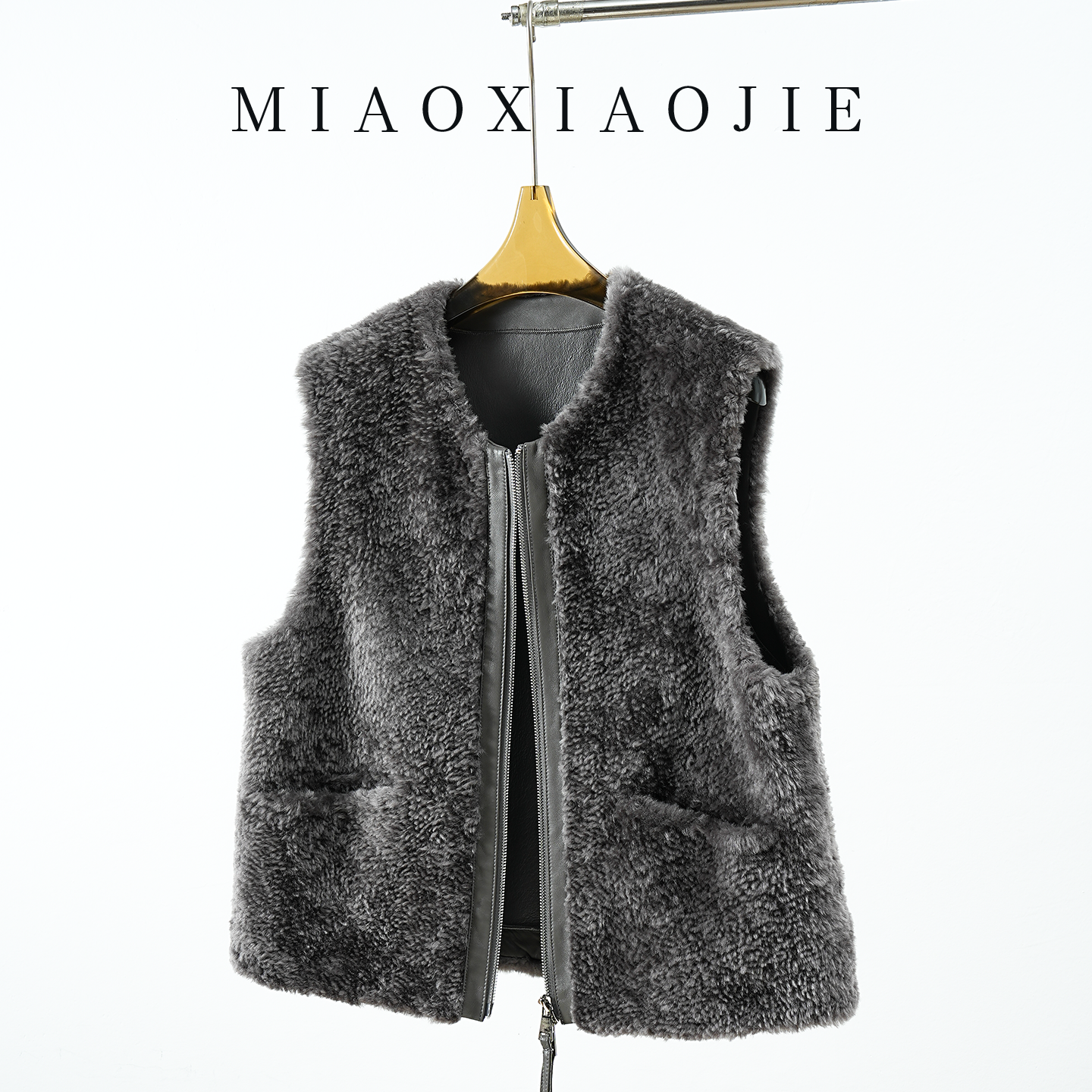 羊羔毛皮毛一体皮草毛毛马甲