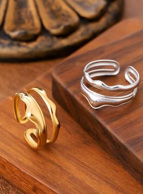 时尚开口不锈钢简约女戒指