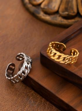 艾芙乐设计感可爱腊肠狗开口戒