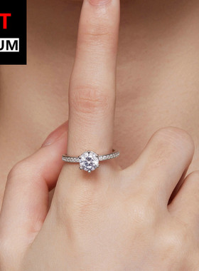 饰品跨境跨境爆款原创s925银1克拉情侣婚戒女莫桑钻纯银戒指饰品