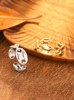 欧美不锈钢猪鼻戒指女款