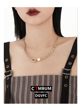 合金拼接项链小众设计简约时尚精