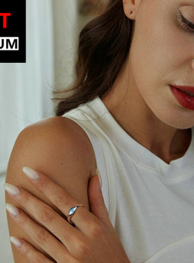 百搭原创恶魔眼开口戒指个性眼睛指环女s925纯银镀白金饰品男女