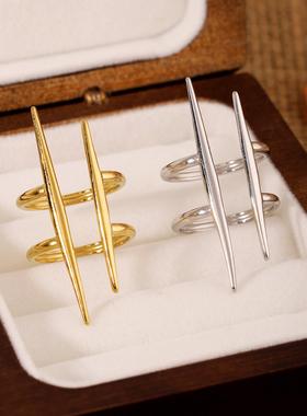 欧美小众设计感钛钢戒指