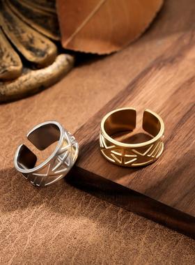 艾芙乐原创精致花纹蝴蝶戒指s925