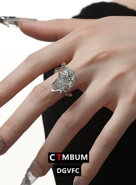 天然石戒指女ins风2024夏季新款