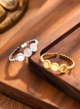 艾芙乐跨境爆款渐变羽毛开口戒指