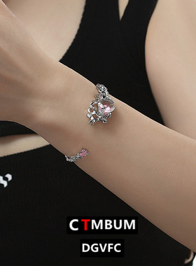 玻璃爱心手镯女2022年秋季新款小