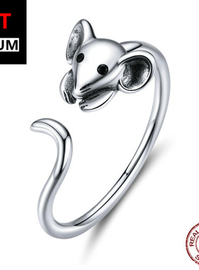 艾芙乐原创新款萌趣老鼠纯银s925