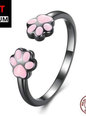 艾芙乐纯银S925甜酷风猫爪开口