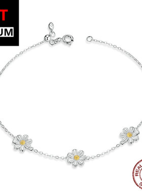 欧美流行饰品纯银S925镀白金手链