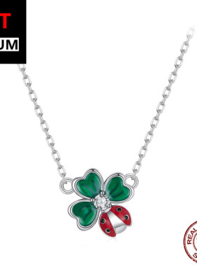 艾芙乐原创新款四叶草瓢虫项链