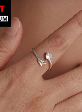 艾芙乐丘比特一箭穿心开口戒s925