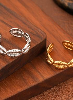 欧美小众设计感不锈钢唇戒