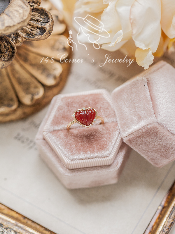 复古爱心纯银首饰套装