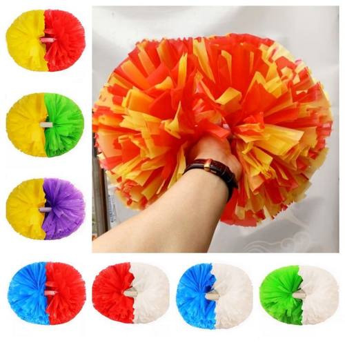 春英广场舞跳舞手拿花红黄色手柄啦啦操花球成人舞蹈彩球手摇花