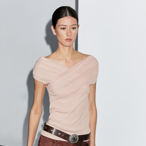 MD款法式设计感修身T恤