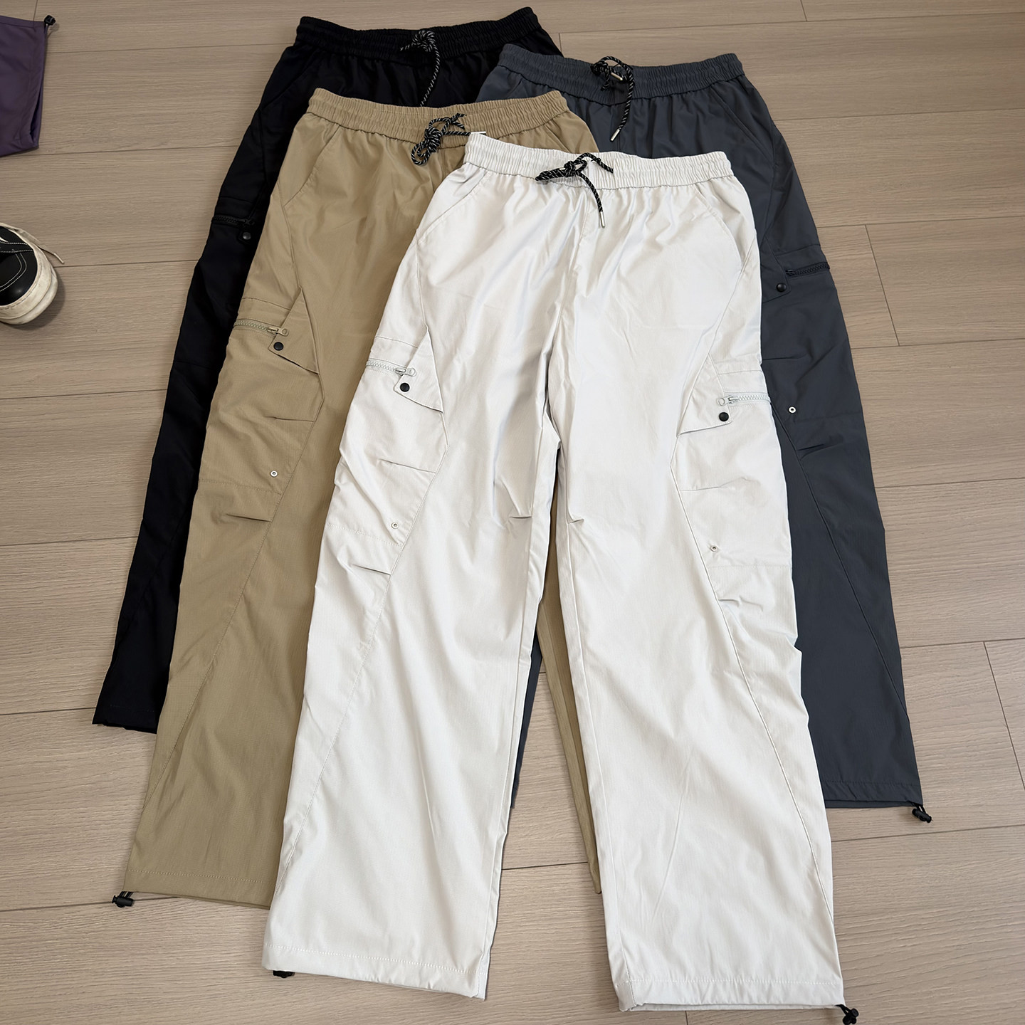 soxiox春夏美式冲锋裤男女款轻量化软壳裤宽松三防机能登山长裤子