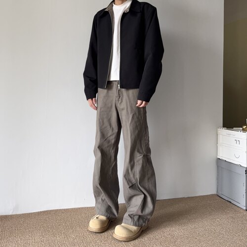 soxiox美式复古牛仔裤男女