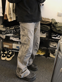 男直筒宽松男生穿搭高级感古着vintage裤 牛仔裤 子 工装 soxiox美式