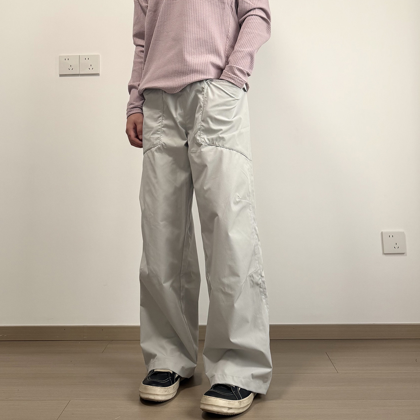 soxiox户外软壳冲锋裤男款春夏防风防泼水登山口袋机能工装长裤子