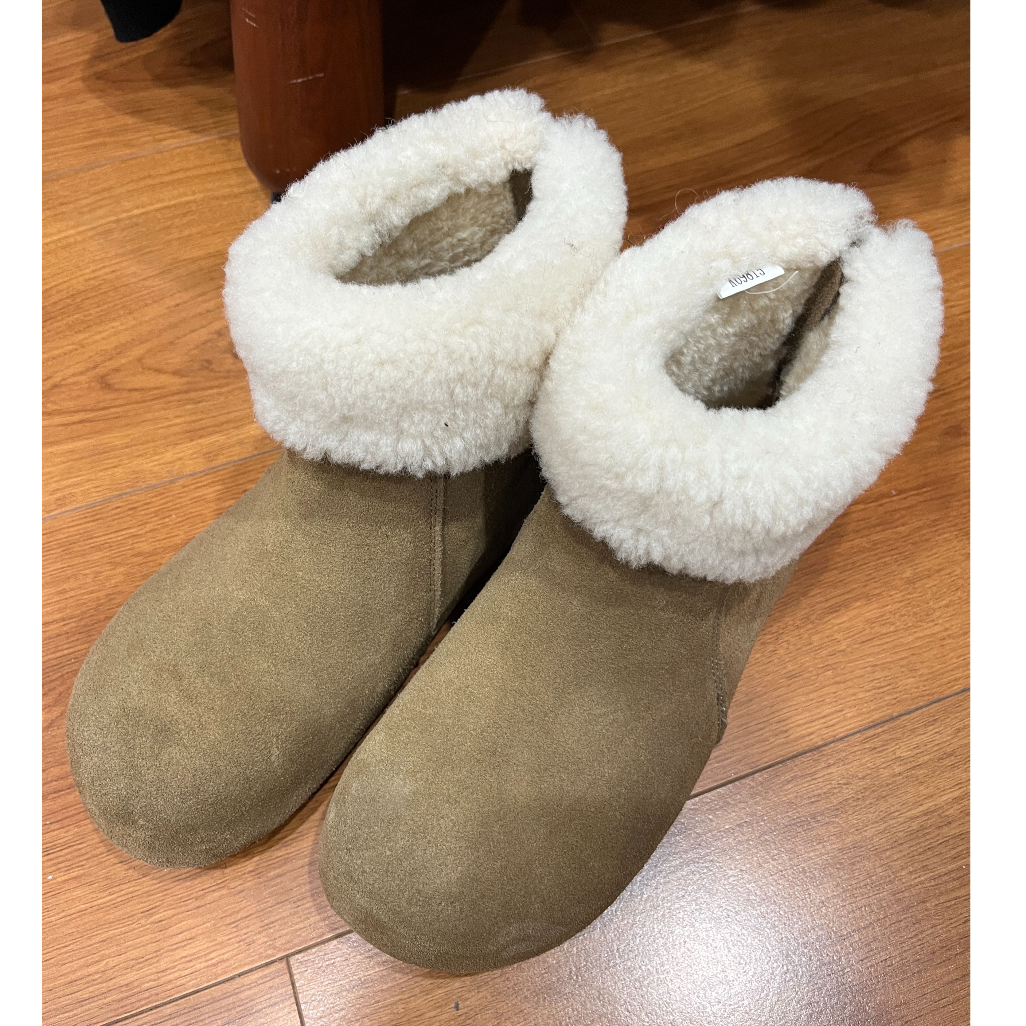 月月2025新款小众极简毛绒保暖中筒百搭雪地靴 2511C7444