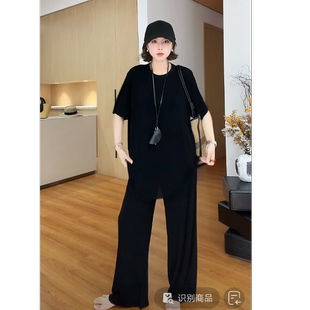 YYOUHAN 豎紋肌理感百搭醋酸T恤褲 子兩件套 2507C3883 2025新款