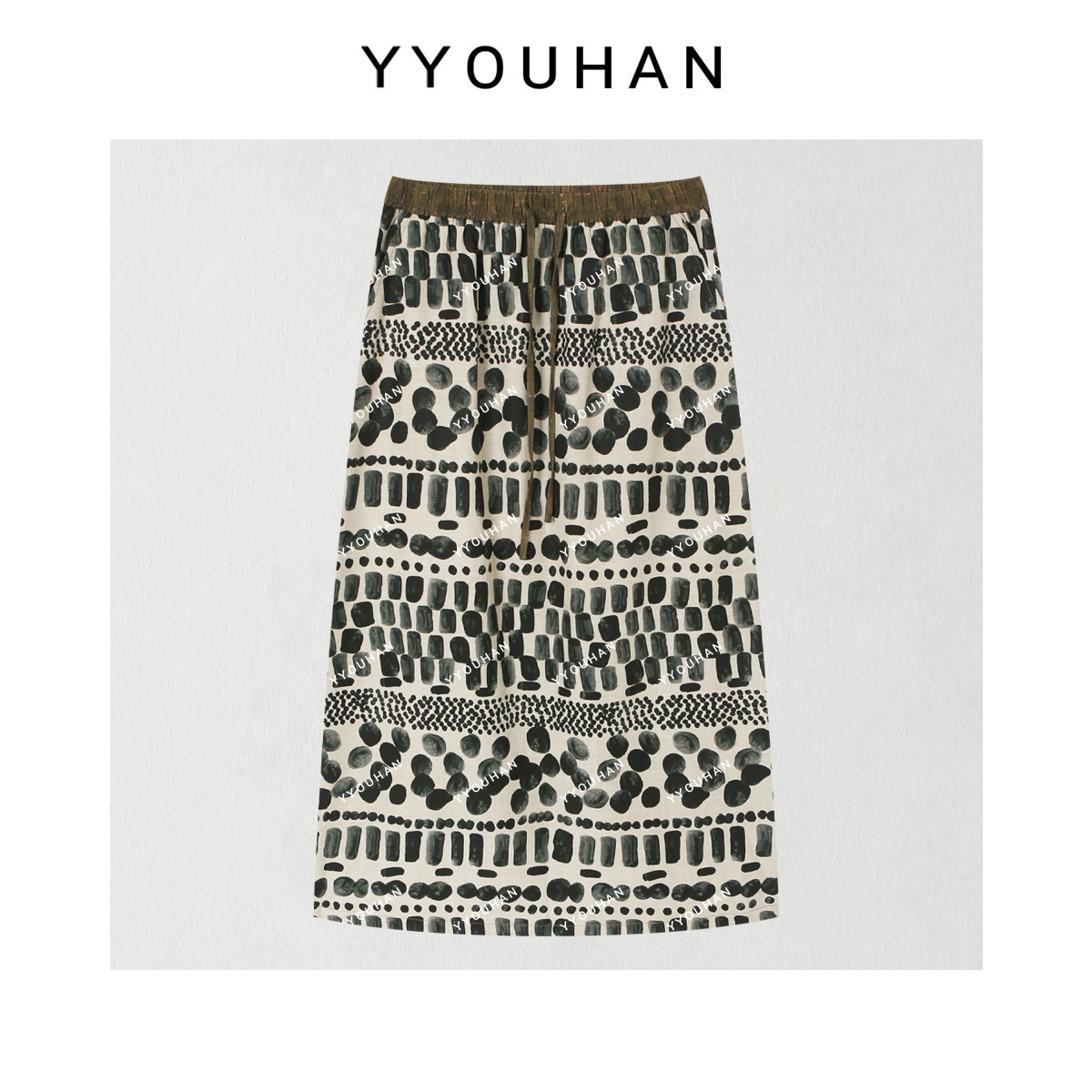 YYOUHAN 2025新款迷雾极简风几何百搭显瘦百搭半身裙 2506C3479
