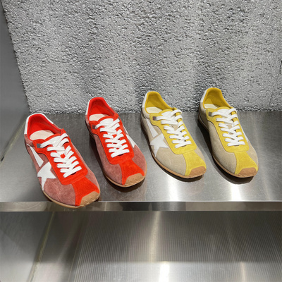 乐魔真皮系带德训鞋休闲运动板鞋